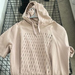 Fashion short sleeve hooded shirt